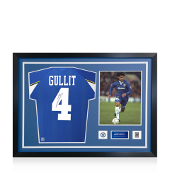 Ruud Gullit Official Chelsea FC Signed and Framed 1998 ECWC Shirt Ruud Gullit Official Chelsea FC Signed and Framed 1998 ECWC Shirt