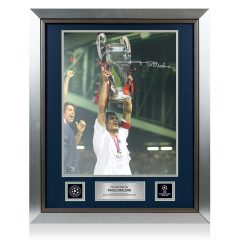 Paolo Maldini Official UEFA Champions League Autographed and Framed AC Milan Photo: 2003 Winner
