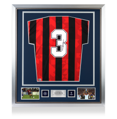 Paolo Maldini Official UEFA Champions League Back Autographed and Framed AC Milan 1994 Home Jersey