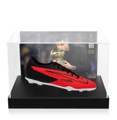 Rodri Official Ballon d'Or Signed Nike Football Boot In Photo Acrylic Case: Option 1 Rodri Official Ballon d'Or Signed Nike Football Boot In Photo Acrylic Case: Option 1