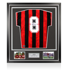 Frank Rijkaard Back Autographed AC Milan 1994 Retro Jersey In Classic Frame
