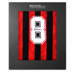 Frank Rijkaard Back Autographed AC Milan 1994 Retro Jersey In Deluxe Packaging