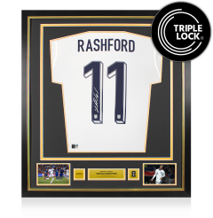 Marcus Rashford Official 2026 FIFA World Cup™ Back Signed and Framed England 2024-26 Home Shirt Marcus Rashford Official 2026 FIFA World Cup™ Back Signed and Framed England 2024-26 Home Shirt