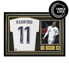 Marcus Rashford Official 2026 FIFA World Cup™ Back Signed and Hero Framed England 2024-26 Home Shirt Marcus Rashford Official 2026 FIFA World Cup™ Back Signed and Hero Framed England 2024-26 Home Shirt