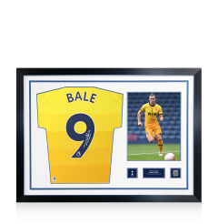 Gareth Bale Official Tottenham Hotspur Signed and Framed 2020-21 Third Shirt