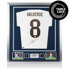 Federico Valverde Official UEFA Champions League Autographed and Framed Real Madrid CF 2025-26 Home Jersey