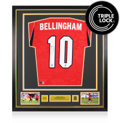Jude Bellingham Official 2026 FIFA World Cup&trade; Back Autographed and Framed England 2026 Away Jersey