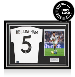 Jude Bellingham Back Signed Real Madrid 2024-25 Home Shirt In Hero Frame: Option 1