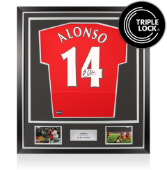 Xabi Alonso Back Signed Liverpool FC 2005 Home Shirt In Classic Frame: Istanbul Edition