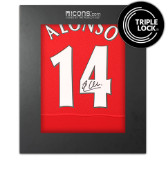 Xabi Alonso Back Signed Liverpool FC 2005 Home Shirt In Deluxe Packaging: Istanbul Edition