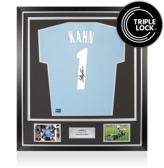 Oliver Kahn Back Signed Germany Anniversary Goalkeeper Shirt In Classic Frame