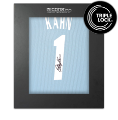 Oliver Kahn Back Signed Germany Anniversary Goalkeeper Shirt In Deluxe Packaging