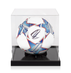 Zlatan Ibrahimovic Autographed UEFA Champions League Soccer Ball In Acrylic Case Zlatan Ibrahimovic Autographed UEFA Champions League Soccer Ball In Acrylic Case