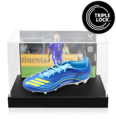 Lionel Messi Signed Adidas F50 Pro Boot In Acrylic Case