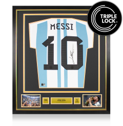 Lionel Messi Official 2022 FIFA World Cup™ Autographed and Framed Argentina 2022 Home Jersey Lionel Messi Official 2022 FIFA World Cup™ Autographed and Framed Argentina 2022 Home Jersey