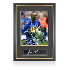Claude Makelele Signed Plaque and Photo Frame: 2005-06 Premier League Winner
