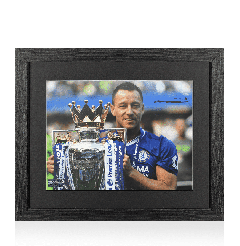 John Terry Signed Chelsea Photo In Black Wooden Frame: Premier League Winner