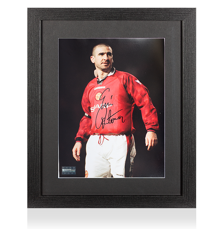 Eric Cantona Signed Manchester United Photo In Black ...