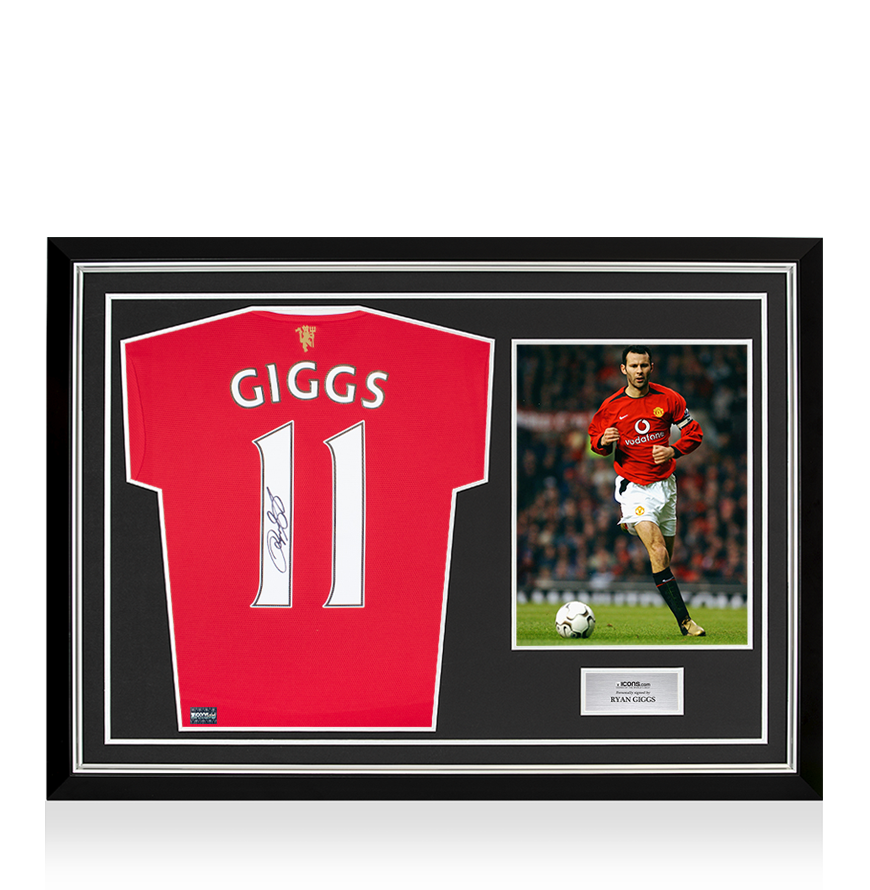 Ryan Giggs Back Signed Modern Manchester United Home Shirt Home