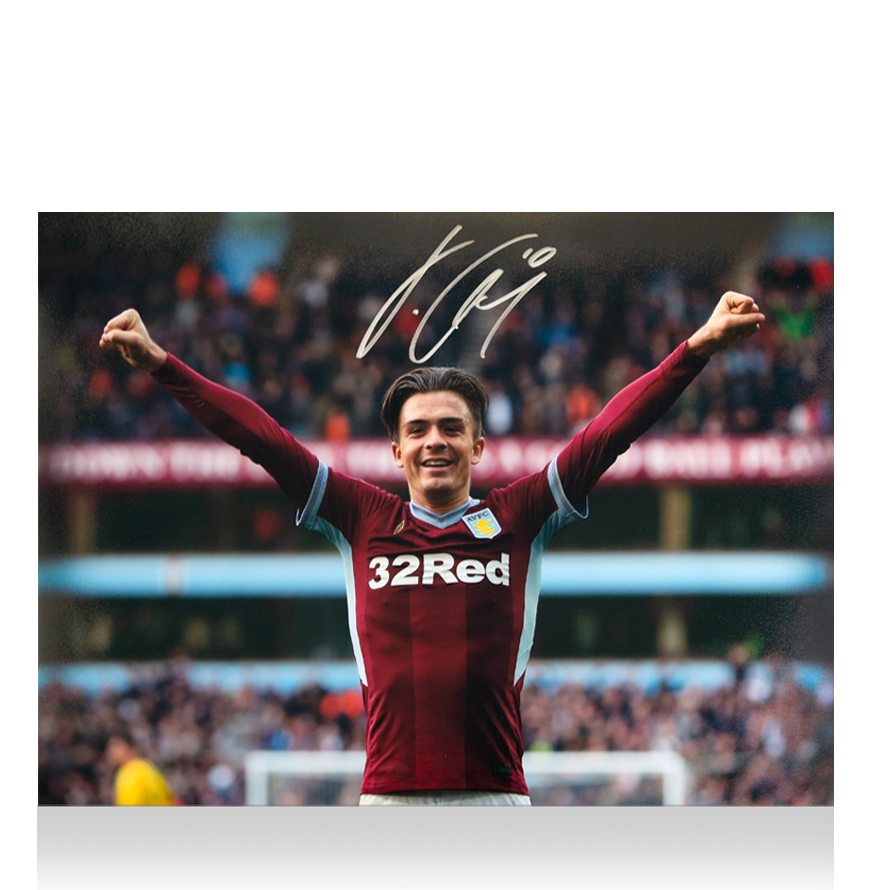 Jack Grealish Back Signed Aston Villa 2021 22 Home Shirt