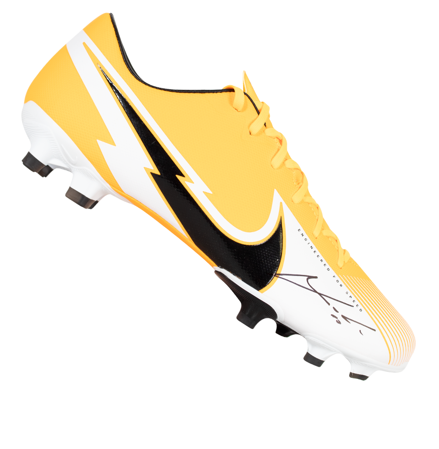 Luka Modric Signed Yellow Nike Mercurial Vapor Boot