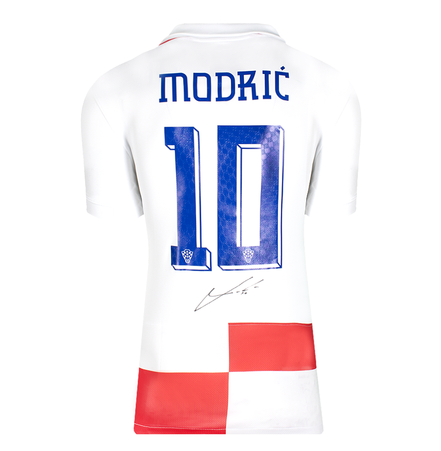 Luka Modric Official FIFA World Cup™ Back Signed and Framed Croatia ...