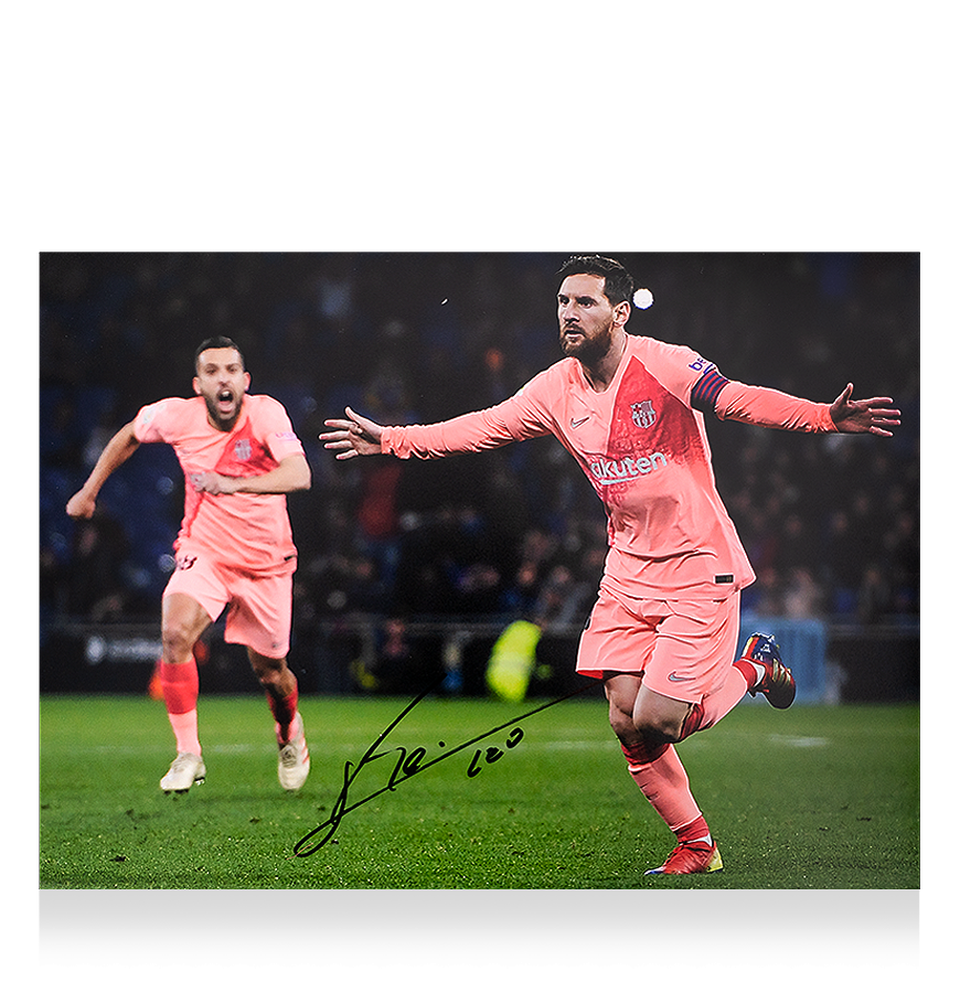 Lionel Messi Official Signed FC Barcelona Photo: Derby ...