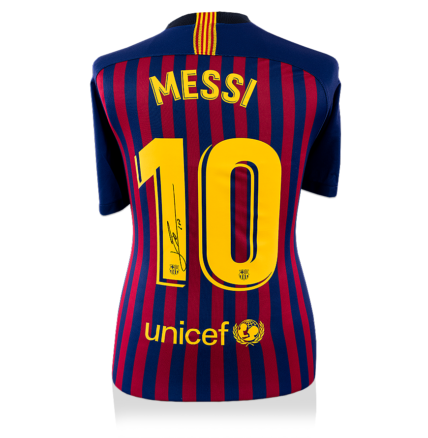 Lionel Messi Official Back Signed Barcelona 2018-19 Home ...