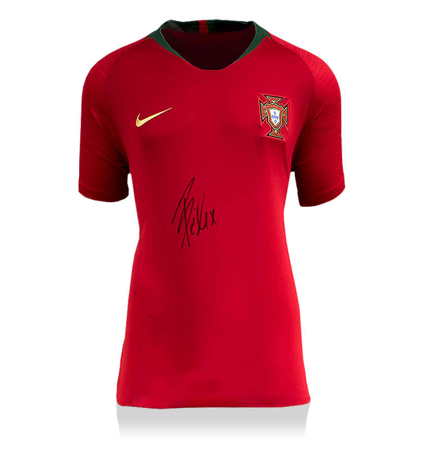Joao Felix Front Signed Portugal 2019-20 Home Shirt ...