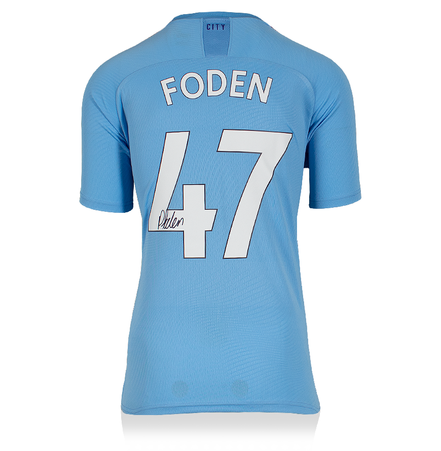 Phil Foden Signed Manchester City 2019-20 Home Shirt With ...