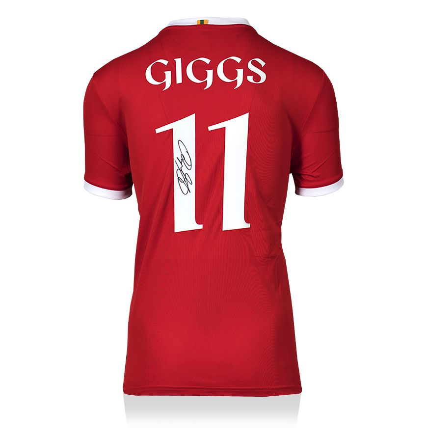 Ryan Giggs Back Signed Wales Home Shirt With Fan Style ...