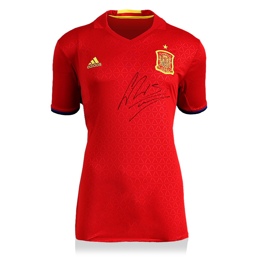 Sergio Ramos Front Signed Spain 2018 Home Shirt Autograph ...
