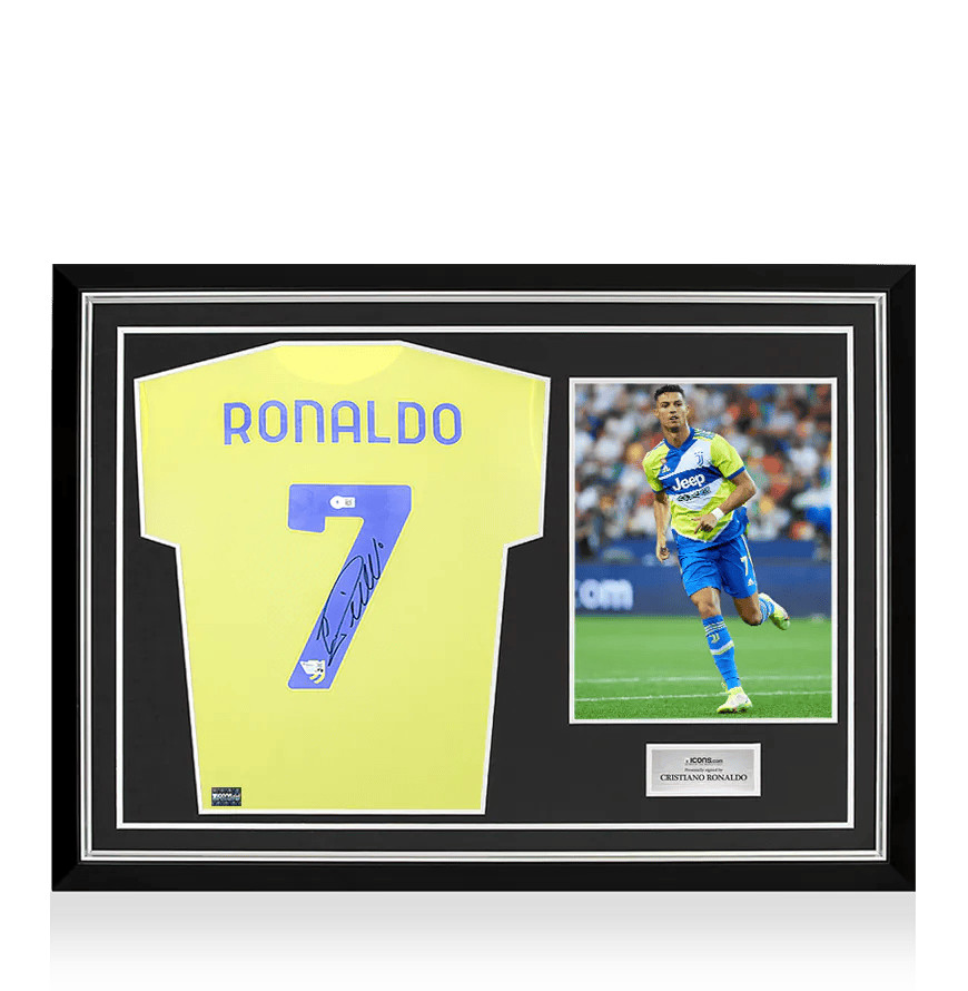 Ronaldo Back Signed Juventus 2021-22 Third Shirt In Hero Frame