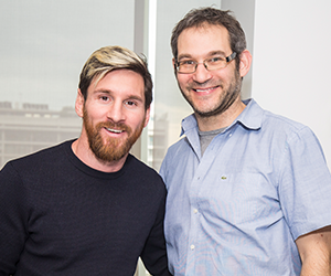Dan Jamieson with Lionel Messi