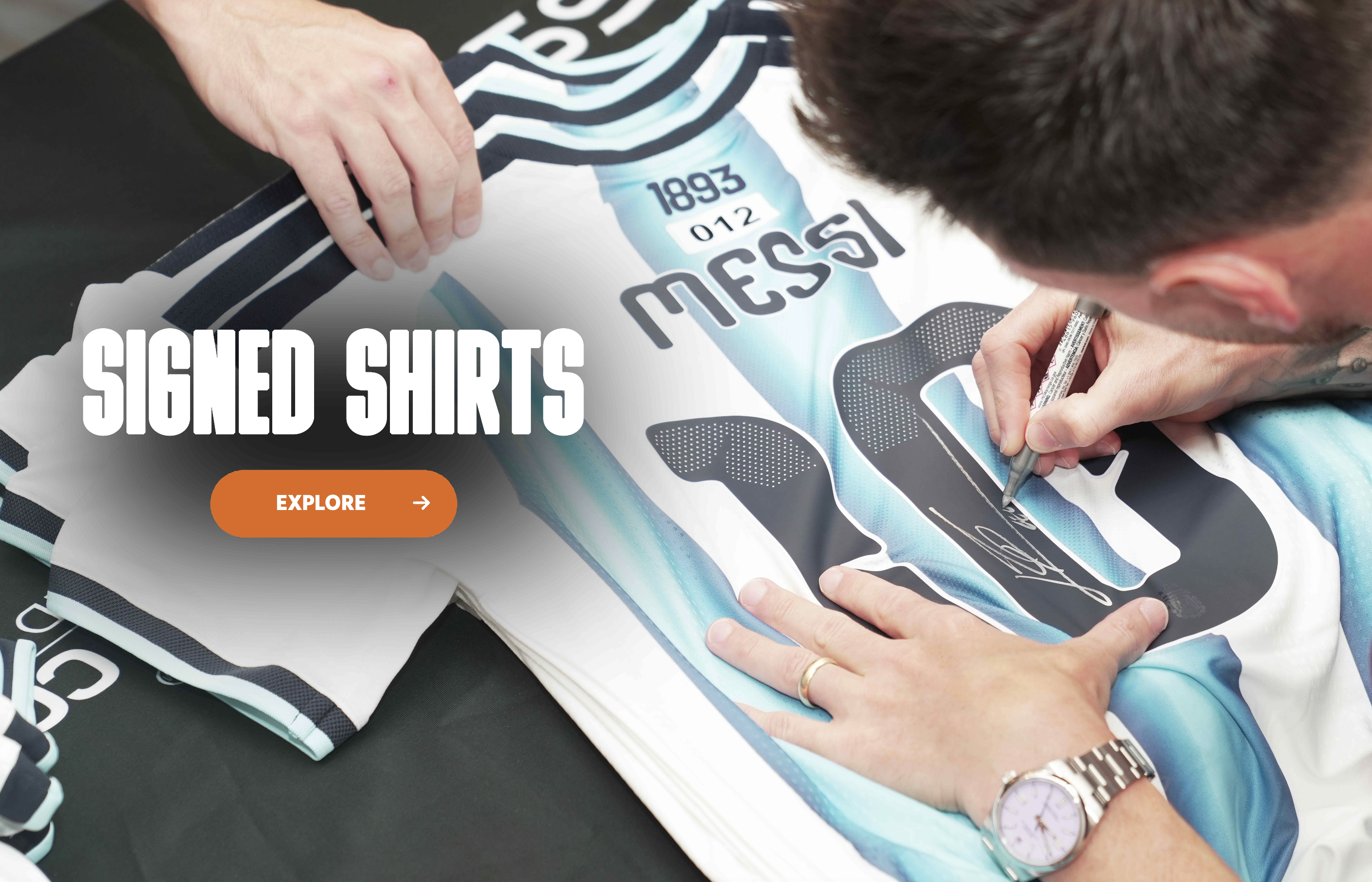 Signed football shirts