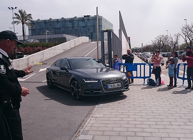 Icons and FOOTY.com join the fans outside the Barcelona training ground