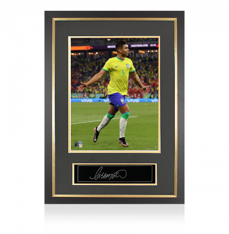 Casemiro Official FIFA World Cup Autographed Plaque and Photo Frame: Brazil Icon