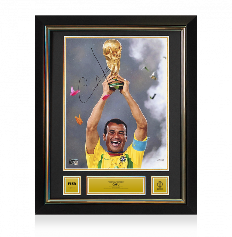 Cafu Official 2002 FIFA World Cup™ Autographed and Framed Brazil Photo: 2002 Winner