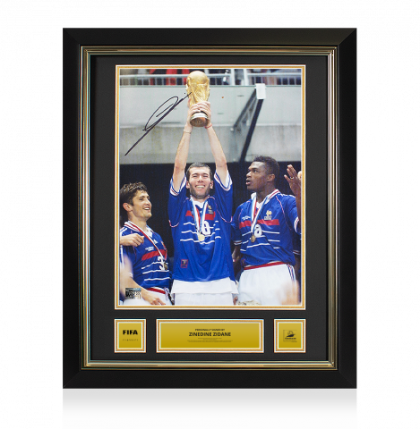 Zinedine Zidane Official 1998 FIFA World Cup™ Autographed and Framed France Photo: 1998 Winner