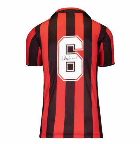 Franco Baresi Back Autographed AC Milan 1988 Home Jersey