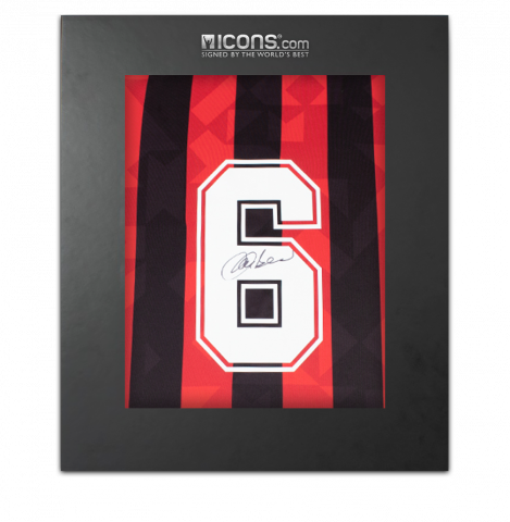 Franco Baresi Back Autographed AC Milan 1988 Home Jersey
