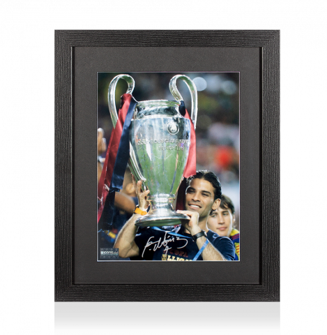 Rafael Marquez Autographed FC Barcelona Photo In Black Wooden Frame: 2009 UEFA Champions League Winner