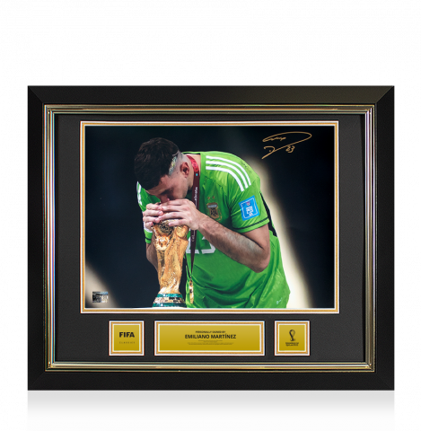 Emiliano Martinez Official 2022 FIFA World Cup™ Autographed and Framed Argentina Photo: 2022 Winner