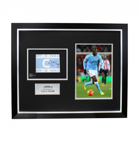 Yaya Toure Autographed and Framed Manchester City Captain's Armband