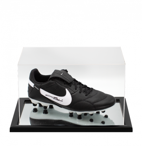 Paolo Maldini Autographed Nike Premier Black Cleat In Acrylic Case
