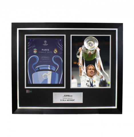 Luka Modric Signed and Framed Programme: 2022 UEFA Champions League Final 
