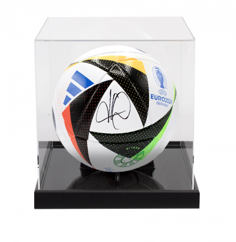 Kylian Mbappe Autographed UEFA EURO 2024 Soccer Ball In Acrylic Case