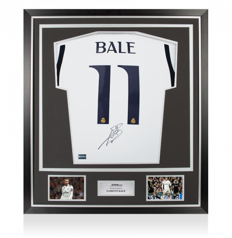 Gareth Bale Back Autographed Real Madrid 2023-24 Home Jersey In Classic Frame