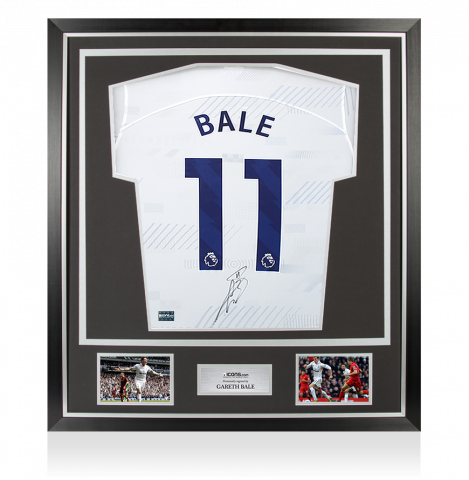 Gareth Bale Back Autographed Tottenham Hotspur 2023-24 Home Jersey In Classic Frame