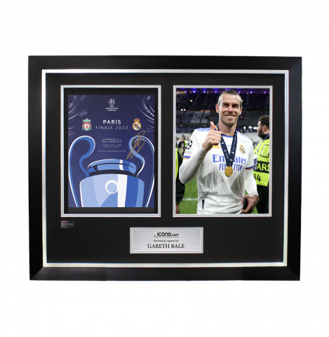 Gareth Bale Signed and Framed Programme: 2022 UEFA Champions League Final 